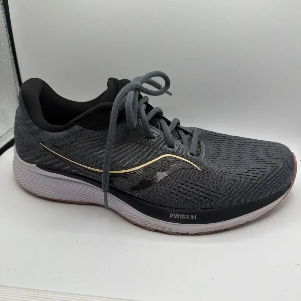 Saucony‎ Guide 14 Women’s Size 10 Black Gray PWRRUN Running Shoes